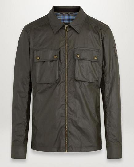 Veste Cirée Belstaff Homme Dunstall Vert Olive Coton France IT9451380